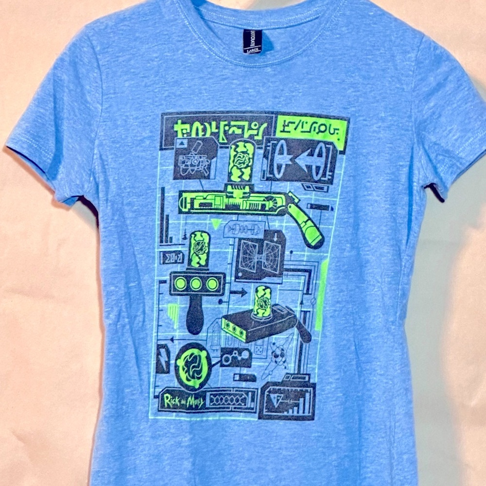 Rick and Morty limited edition graphic fitted tee, Lootcrate (Large) NWOT